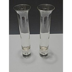 Lot of 2 Vintage Crown Corning Horizon 10" Inch Bud Vases By Corning Glass Works